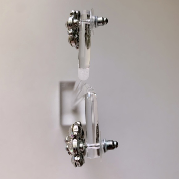 Glass Cluster Crystal Party Cocktail Earrings - Picture 7 of 10